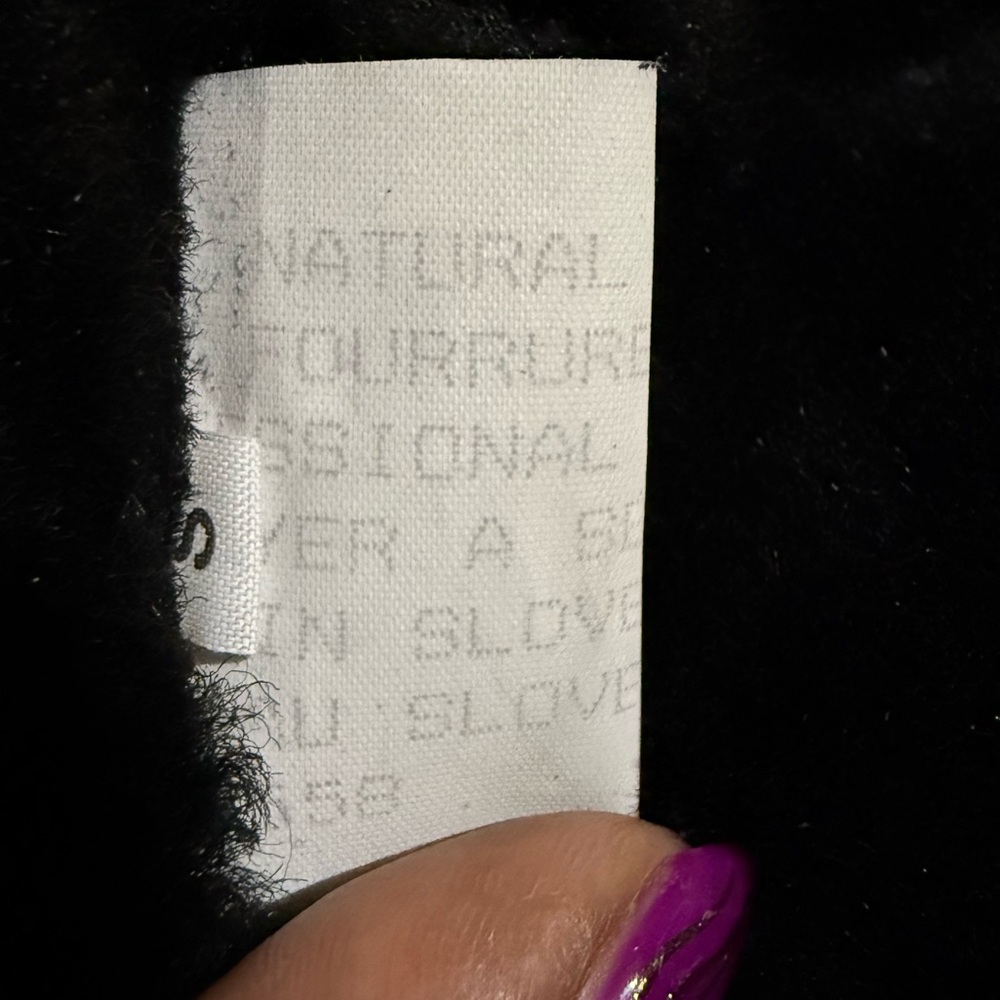 Vintage Danier Natural Fur Black Shearling Coat - Picture 10 of 17